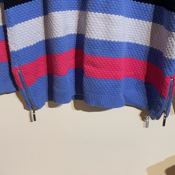 Jones New York stripped honey comb waffle knit shirt - Picture 5 of 7